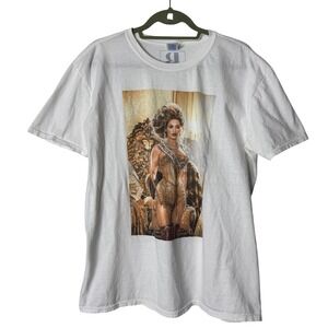 Beyonce Mrs Carter Show World Tour 2013 Concert Graphic T-Shirt White Unisex XL